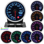 52mm 8 Color Car Gauge Kit | Oil Pressure PSI Water Temp Oil Temp EGT Boost Tachometer Fuel Level