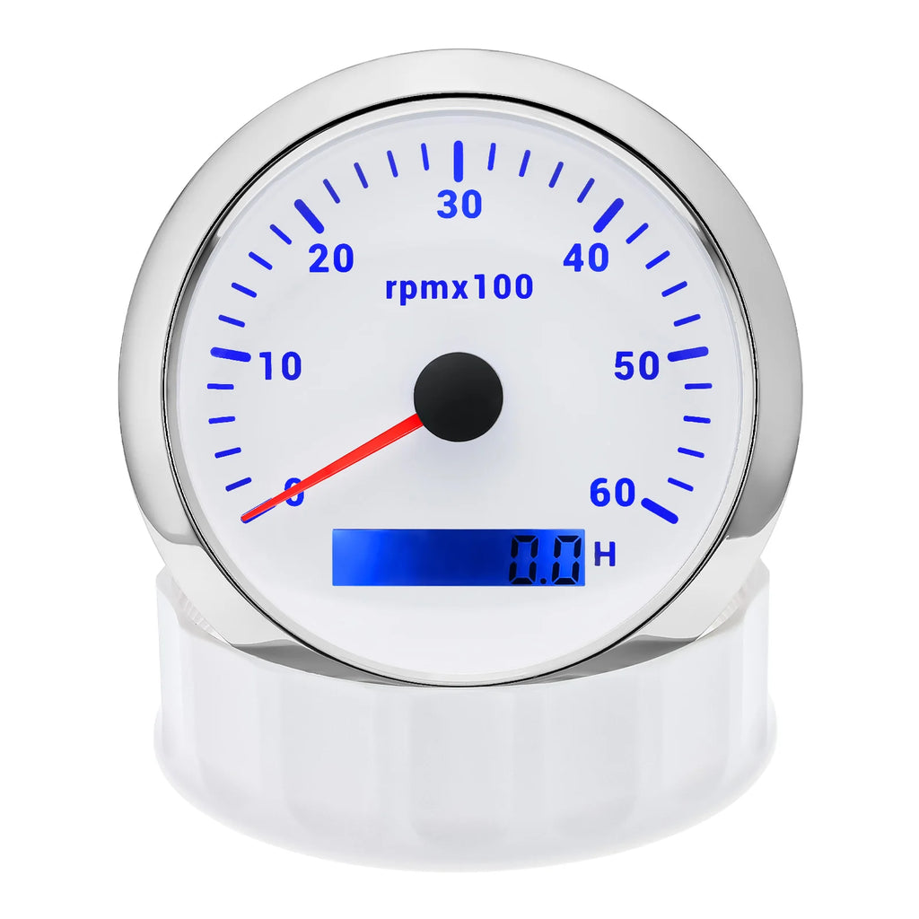 85mm Digital LED 7 Color Backlight 85mm Tachometer 3000/4000/6000/7000/8000 RPM Optional Gauge For Marine Boat Motorcycle Car