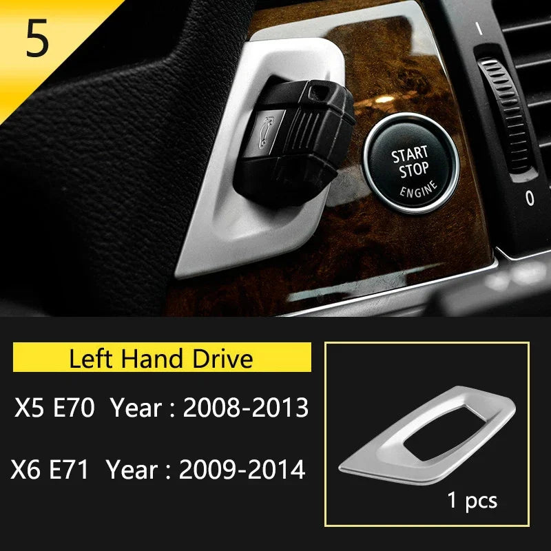 Car Styling For BMW X5 X6 E70 E71 Console Gearshift Frame Decorative Trim Strips Stai lifestyle view