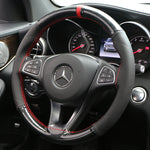 2025 Carbon Fiber Steering Wheel Cover 38cm Universal alternate view