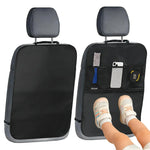 Car Seat Back Anti-Kick Pad with Storage Pocket, Universal Auto Seat Back Cover Protector