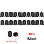 Universal Tire Valve Caps with Rubber Seal | 20 Pack Dust Covers for Cars, Trucks, SU alternate view