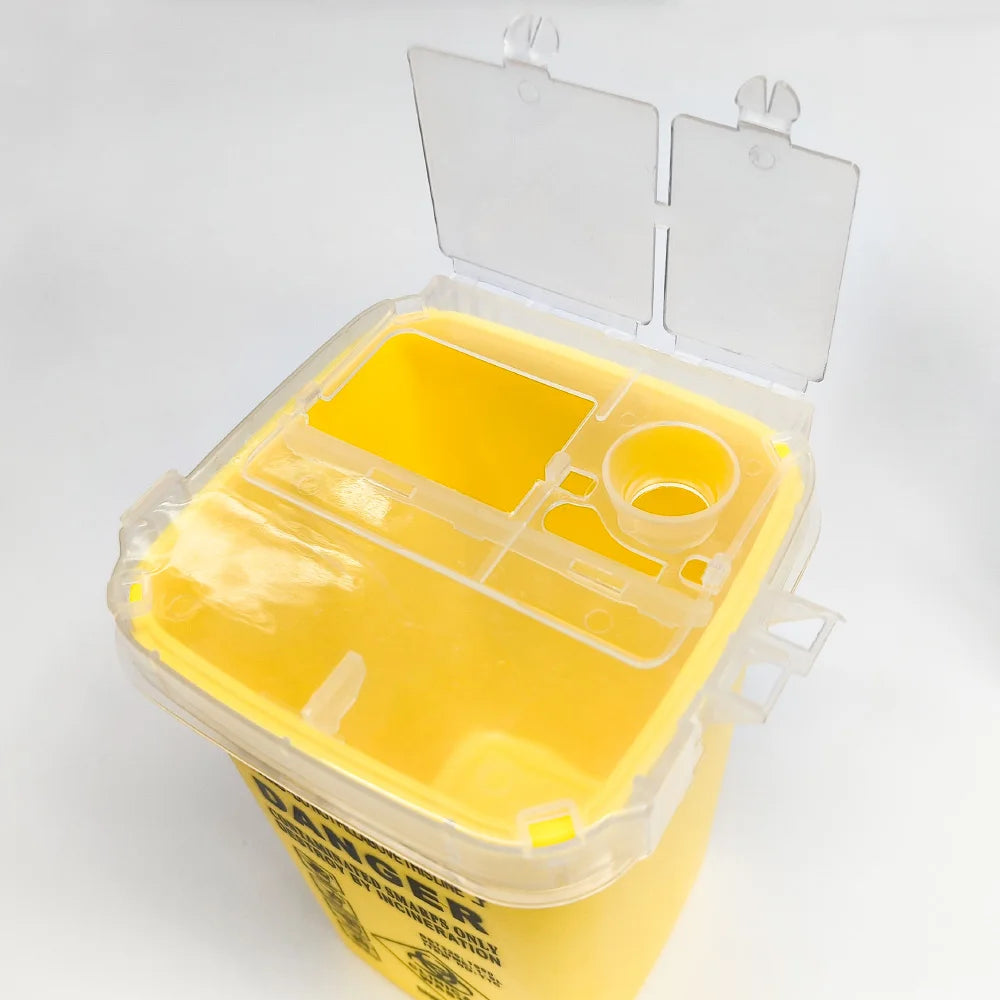 1L Tattoo Sharps Collection Bucket Eyebrow Trimmers Glass Fragments Storage Box Needl lifestyle view