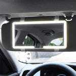 Car Interior Mirrors Sun Visor Plate LED HD Makeup Mirror for Girls Women Rechargeabl alternate view
