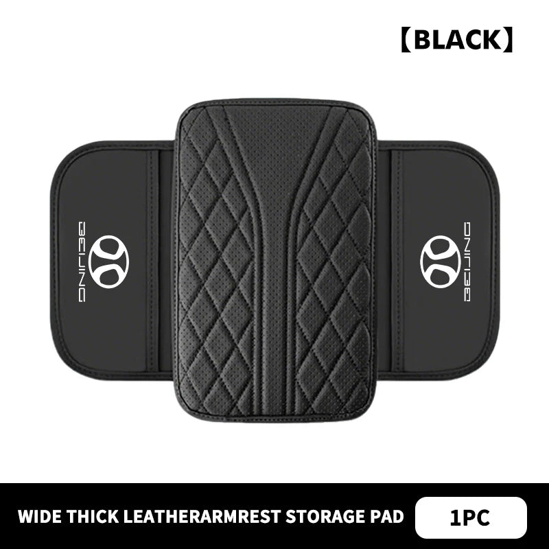Leather Car Armrest Center Console Pad Auto Seat Arm Rest Mat For BAIC Beijing BJ20 BJ30‌ BJ40 BJ60 BJ80 Senova X25 X35 X55 X65