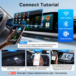CarlinKit 5.0 Mini Ultra Wireless CarPlay Android Auto Adapter | Plug and Play for OEM close-up view
