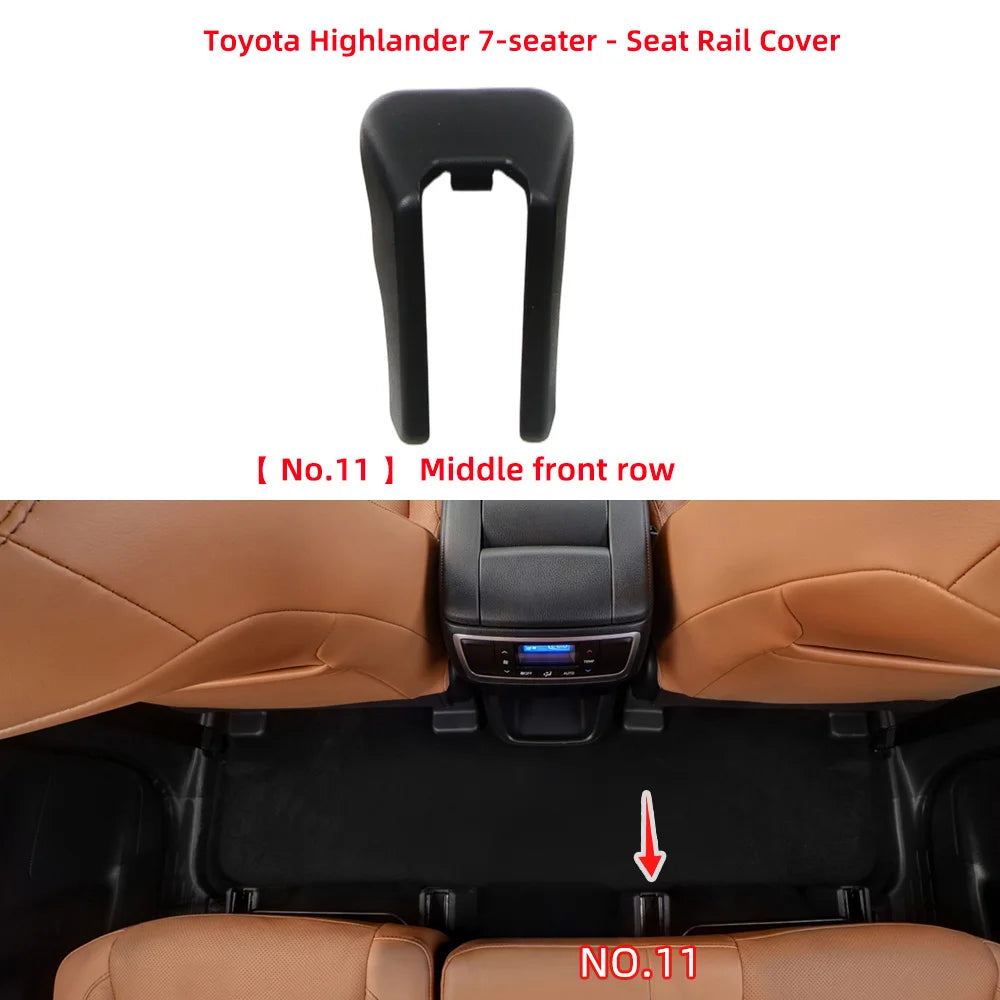 Middle Rear Seat Rail Track Cover Cap For Toyota Highlander 05-21 Car Seat Slide Ra additional angle