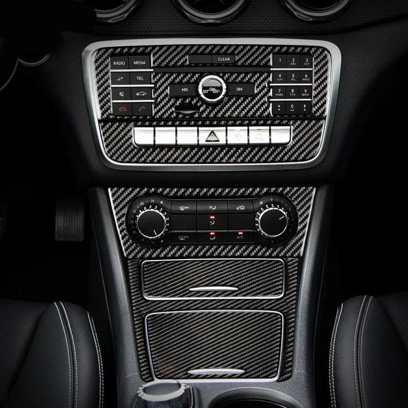 Car Styling Carbon fiber interior button panel Decoration Cover Trim Sticker frame For close-up view