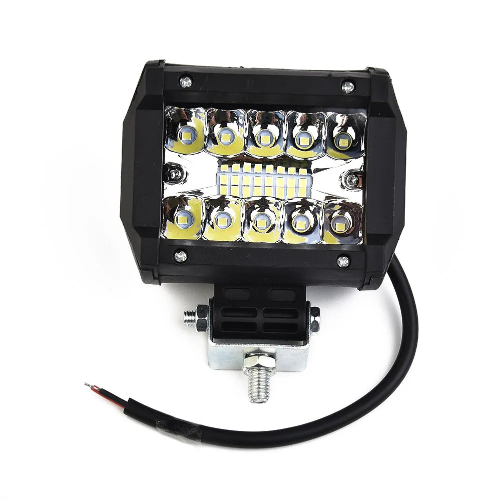 12V 60W LED Bar Offroad Spot Flood Combo LED Light Bar Work Light For Truck Car SUV AT close-up view