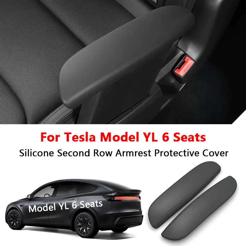 Second Row Armrest Protective Cover For Tesla Model YL Silicone Protective Case Dirt-Resistant Wear-Resistant Car Accessories