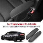 Second Row Armrest Protective Cover For Tesla Model YL Silicone Protective Case Dirt-Resistant Wear-Resistant Car Accessories