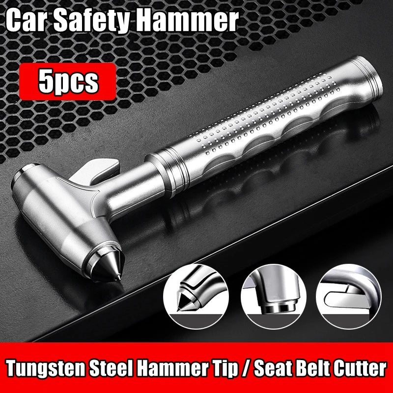 Car Safety Hammer Car Window Breaker Emergency Hammer Seat Belt Cutter Suitable for Ca close-up view