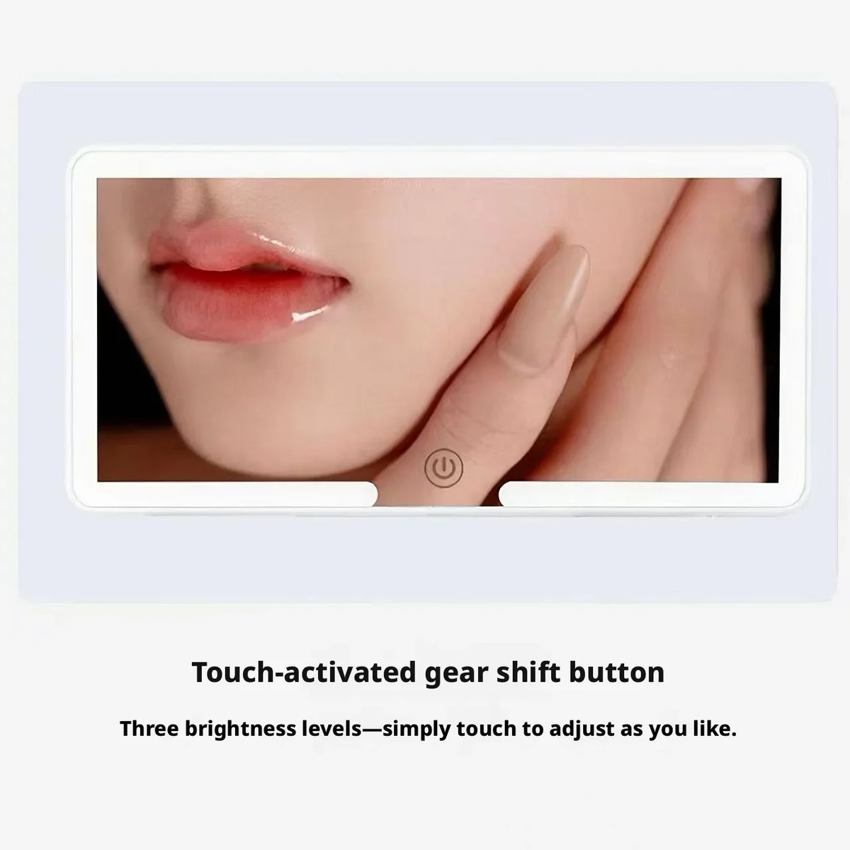 Portable Rechargeable LED Car Sun Visor Makeup Mirror 3 Light Settings Vanity Cosmetic Mirror Universal Car Interior Decoration