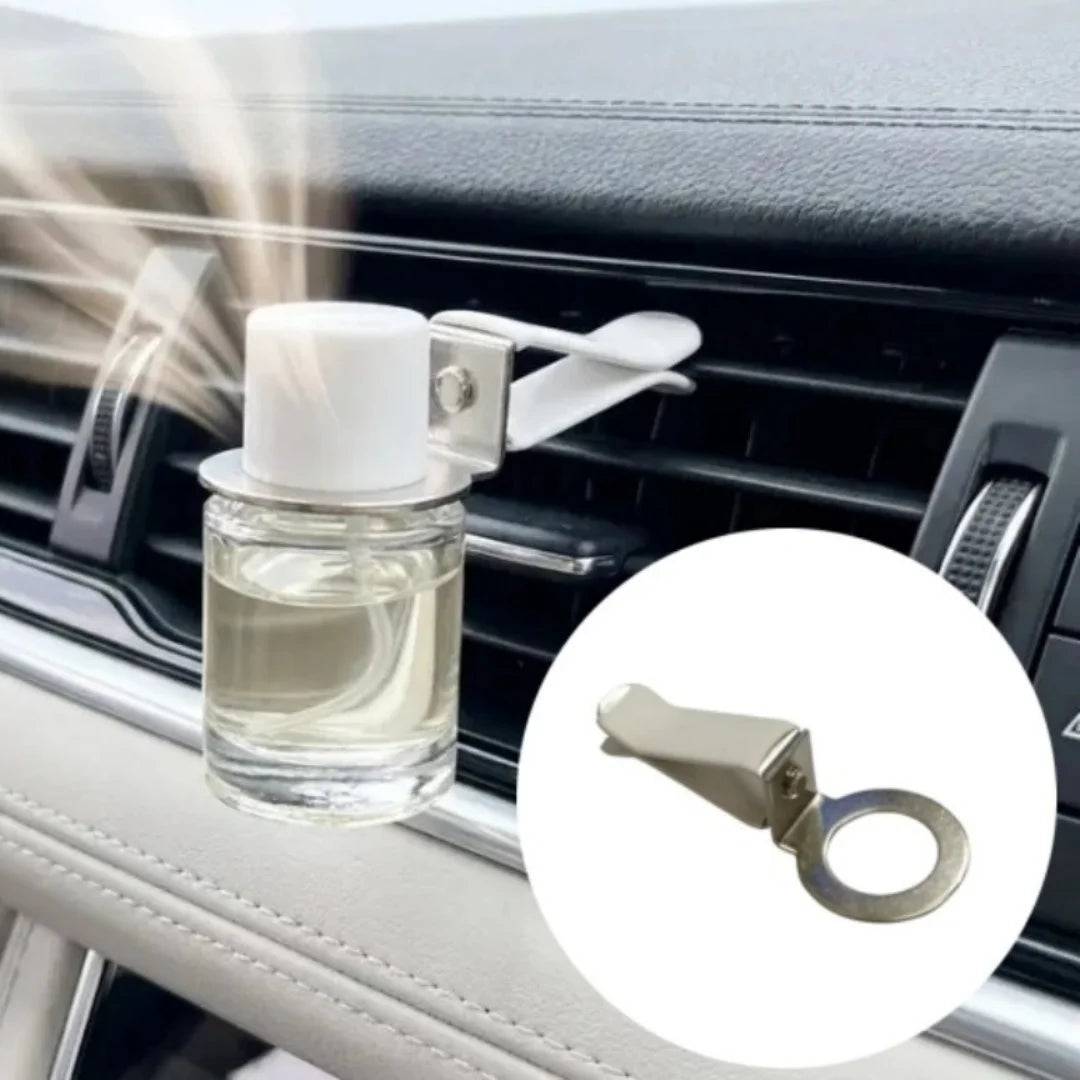 6pcs Car Vent Clips Metal Car Perfume Bottle Diffuser Exhaust Clip 360° Rotating Air Outlet Clamp Auto Decorative Accessories