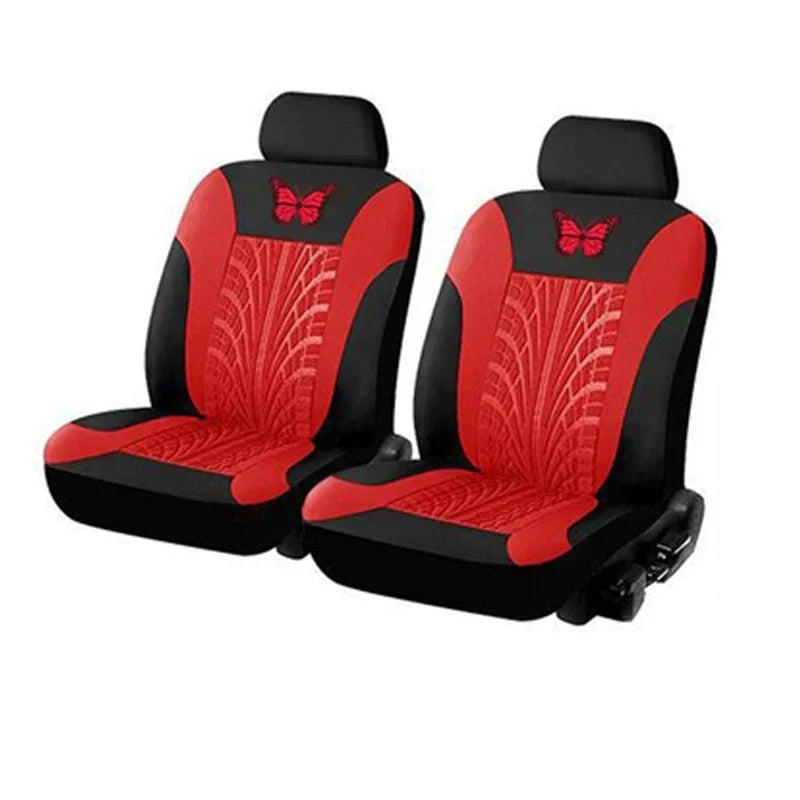Car Seat Cover Full Set Universal Polyester Butterfly Pattern Embroidery lifestyle view
