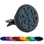 Refillable Car Air Freshener | Vent Clip Diffuser with 10 Gaskets close-up view