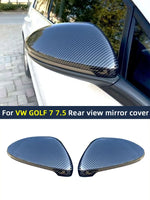 For Volkswagen VW Golf 7 MK7 7.5 GTI R GTE GTD 2013-2020 Rearview Mirror Cover Side Mirror Caps carbon fiber Car Accessories