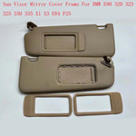 Car accessories Sun Visor Vanity Mirror Cover For BMW E90 320 323 325 330 335 X1 X3 E84 F25Sun Visor Makeup Mirror Plastic Frame