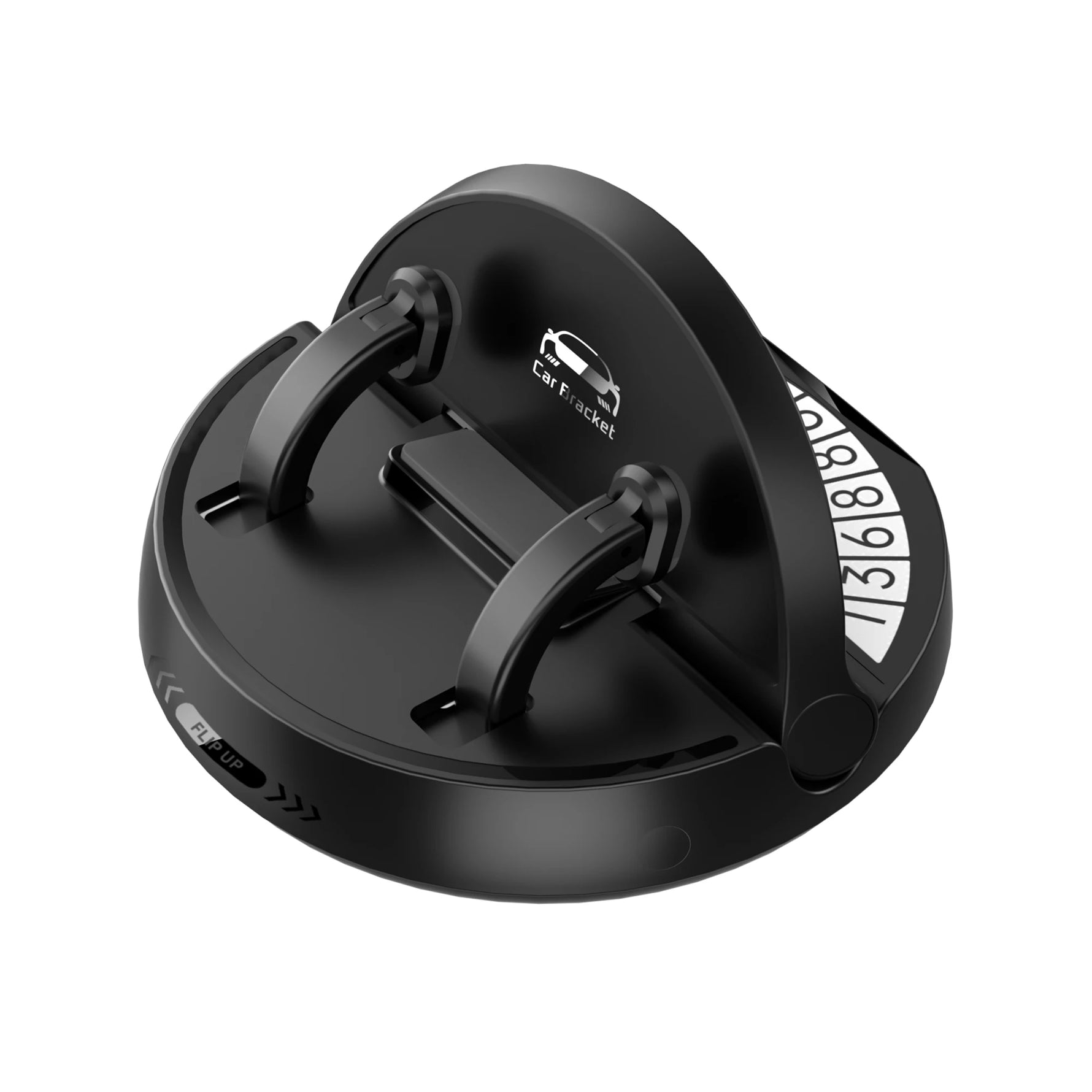 Lcars Car Dashboard 360-Degree [Rotating Phone Holder] with Parking Number Plate, Adjustable Front and Rear Dual-Use Phone Holder, Suitable for Smartphones