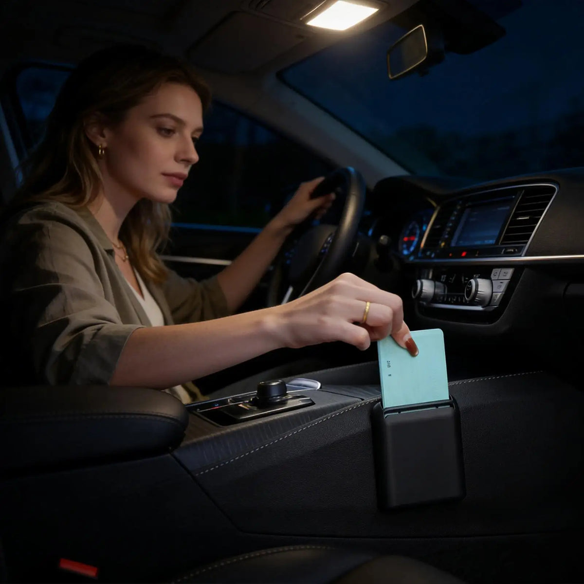 Adhesive Car Card Organizer Pocket detail view