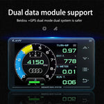 Lufi XS LCD Gauge OBD+GPS Head Up Display | Turbo Boost and Oil Pressure Monitor alternate view