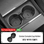 For Tesla Model YL 2026+ Third Row Silicone Cup Holder Insert | Center Console Water alternate view