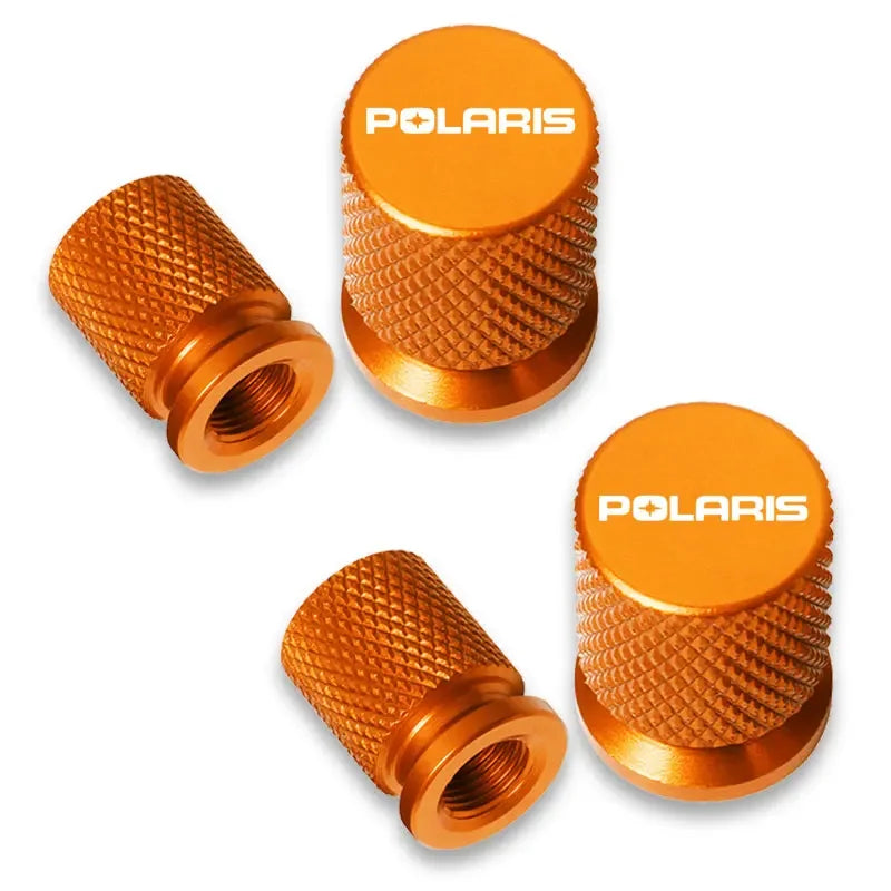 4pcs Waterproof Car Tire Valve Caps | Universal Tire Stem Covers for Polaris Vehicles close-up view