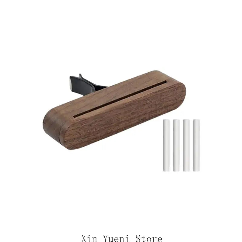 Wooden Car Air Freshener Natural Scent Long Lasting Fragrances Safe Mounting detail view