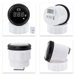 8-32V 28-48V 52mm Digital Voltmeter with Red Alarm Light | Waterproof Voltage Gauge fo close-up view