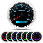 85MM Digital Tachometer 3000-8000 RPM | 7-Color Backlight LCD for Boat Car Marine RV detail view