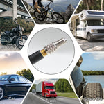 4Pcs Double Seal Flow Through Valve Stem Tire Caps | Inflate Thru for High Pressure additional angle