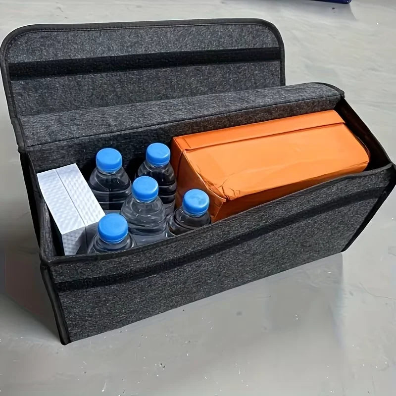 Foldable Felt Car Storage Box – Anti-Slip Trunk Organizer for Tools & Essentials