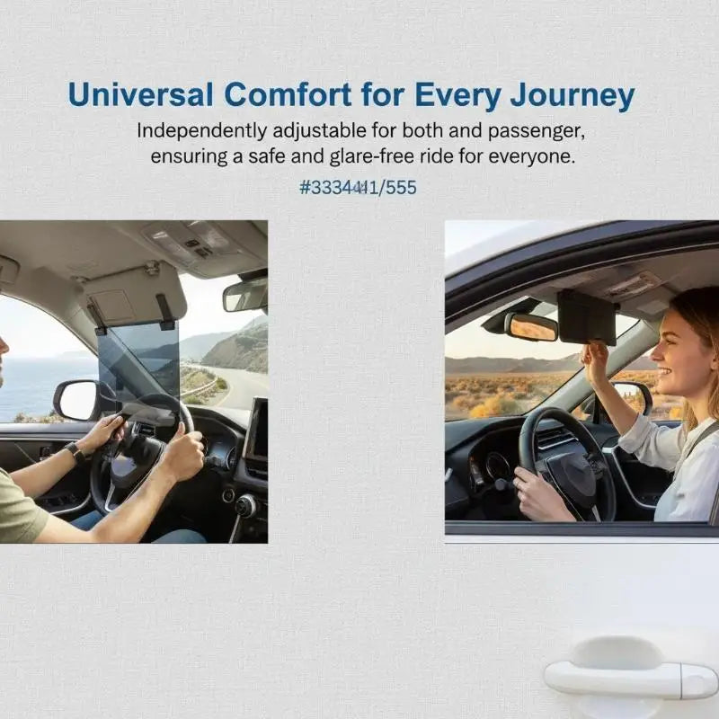 Universal Car Sun Visor Extension Adjustable Anti Glare Sun Shield for Day Night Driving UV Protection in All VehiclesHot