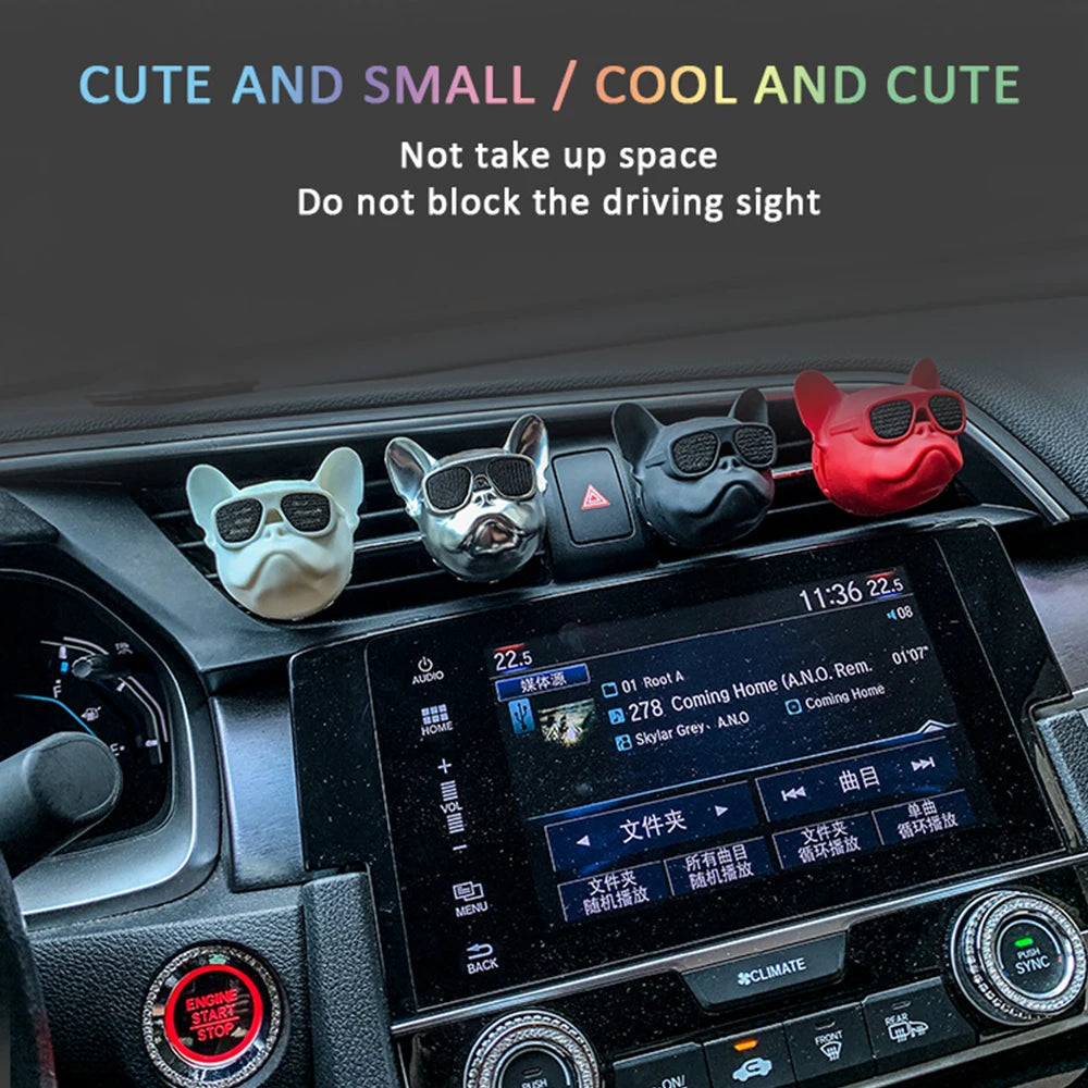 Creative Bulldog Car Freshener | Fun Air Scent Gift Box for Auto Interior lifestyle view