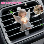 Angel Car Air Vent Clip with Heart Design 2D Flat Acrylic Fragrance Diffuser for Most Vehicles No Battery Needed Valentine Gift