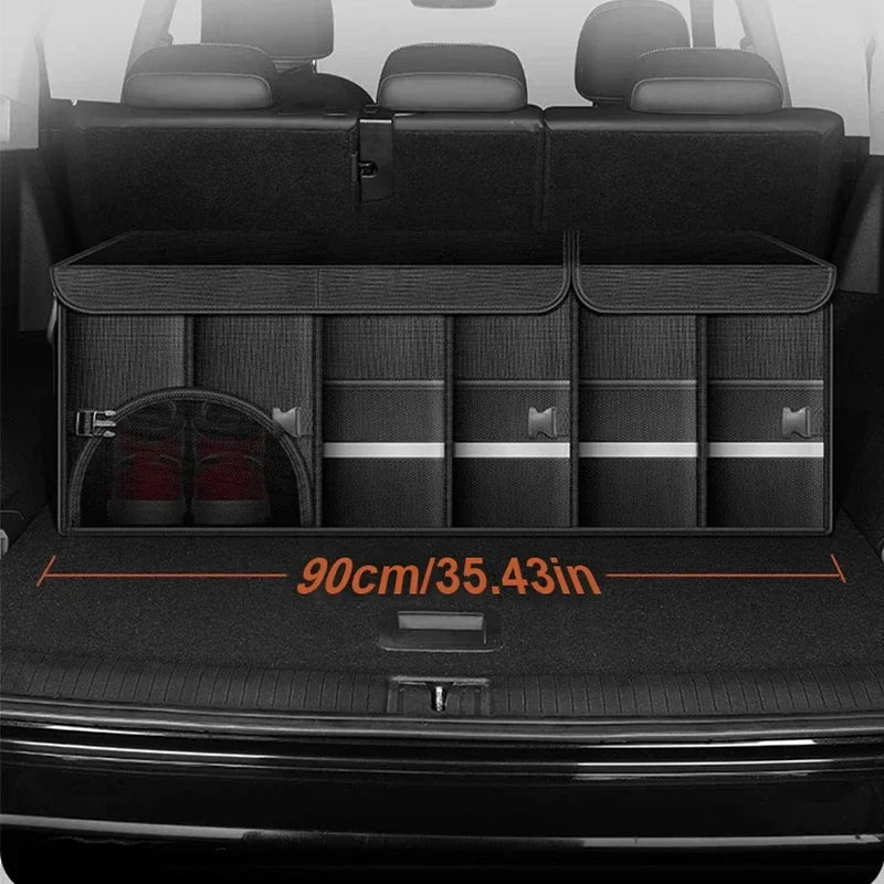 Foldable Trunk Storage Box Waterproof Oxford Cloth 110L close-up view