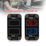 Universal LED Digital Voltmeter Gauge Car Thermometer | Voltage and Temperature Dual lifestyle view