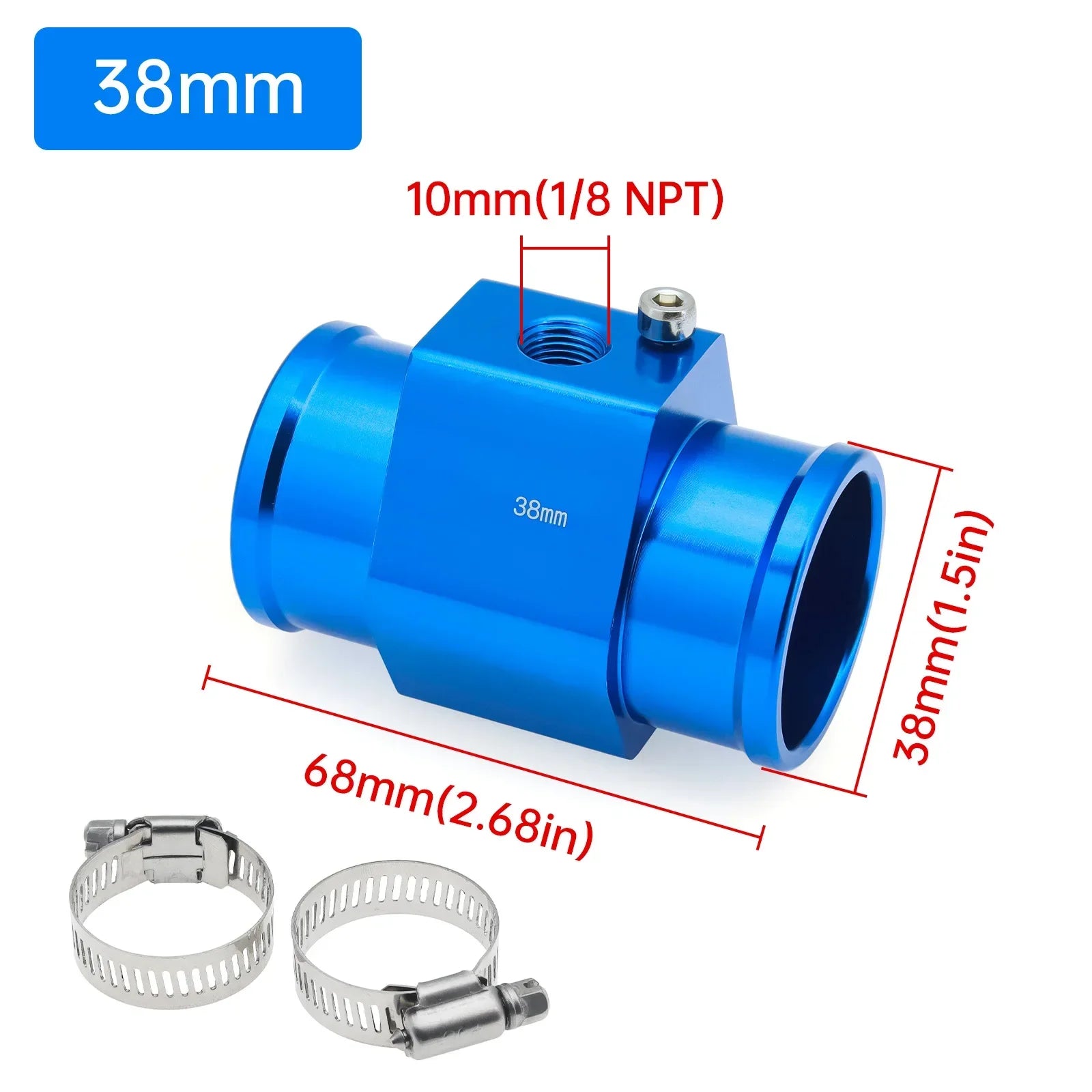 Water Temperature Sensor Adapter | Radiator Hose Gauge Adapter for Car Boat alternate view