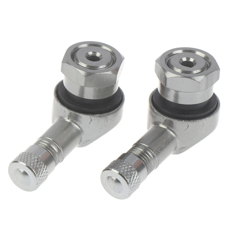 2* Aluminum Alloy Motorcycle Valve Stems | 90 Degree Tubeless Tire Valve for Rims lifestyle view