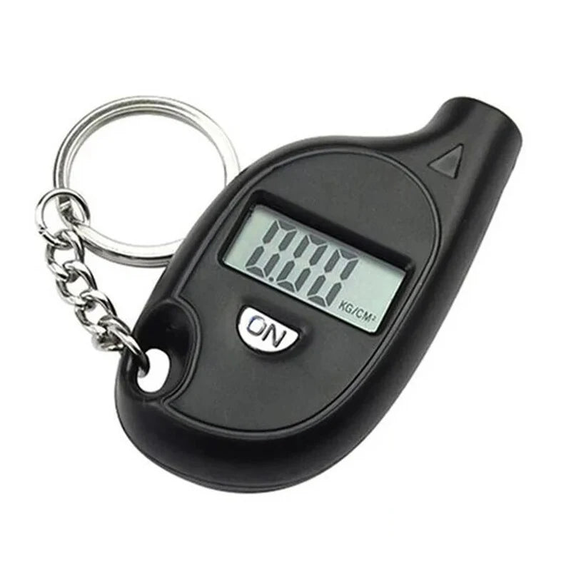 Mini Keychain Digital Tire Pressure Gauge | LCD Display Car Tire Tester with Safety A alternate view