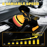 Cordless Car Buffer Polisher 5000RPM Random Orbital Polisher 8 Variable Speed Car Det alternate view