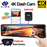 4K Rearview Mirror Dash Cam | 11.28" Touch Screen, Night Vision, GPS, Dual Lens