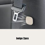 Magnetic Car Seat Belt Holder Clip Leather Seatbelt Stopper close-up view