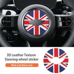 Car Steering Wheel Sticker For MINI Cooper F56 F55 F54 F60 R56 R60 U25 J01 F65 F66 PU Leather Stickers Interior Car Accessories