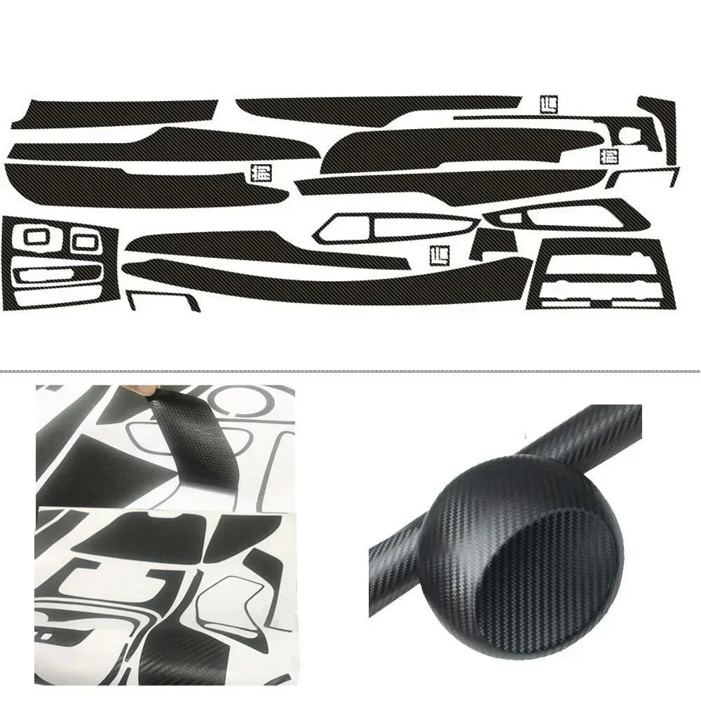 For BMW X5 F15/X6 F16 2014-18 Interior Central Control Panel Door Handle 5D Carbon Fiber Stickers Decals Car Styling Accessories