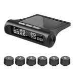 6 Wheel Tire Pressure Monitoring System | Solar TPMS with USB Charging and Temperature A detail view