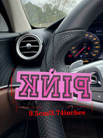 Pink Diamond Pattern Hilton Hotel Lobby Fragrance Non-Toxic Car Air Freshener (Sea Salt and Aloe Vera) Car Air Freshener, Infused with Essential Oils | Lasted More Than 60 Days |   Car Vent Clip Fragrance Box Refill, Ifra Saf