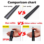 2Pc 6mm 24'' 26'' Bracketless Car Wiper Blade Refills | Universal Frameless Windscreen close-up view
