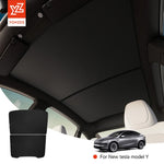 Tesla Model 3 Y Sunshade | Black Roof Graphene Honeycomb Sunroof Shade for 2025-2026