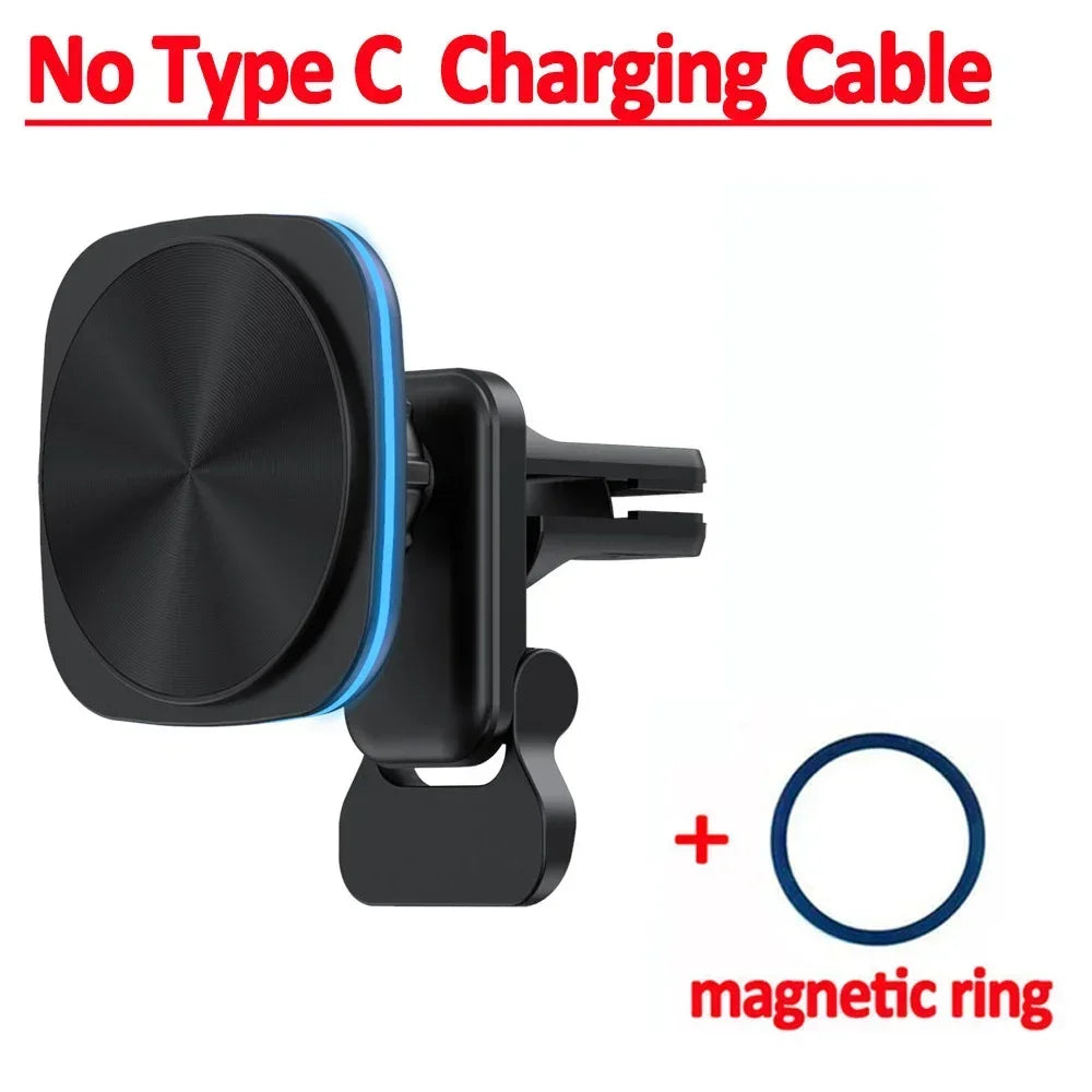 RGB LED Magnetic Wireless Charger Car Phone Holder | Fast Charging Mount for iPhone 1 alternate view